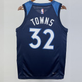 22-23 Timberwolves TOWNS #32 Blue Top Quality Hot Pressing NBA Jersey