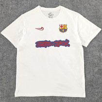 25-26 BAR White High Quality Casual T-Shirt #圆领彩标