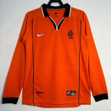 1998 Netherlands Home Long Sleeve Retro Soccer Jersey (长袖)