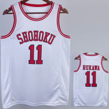 2023 SHOHOKU RUKAWA #11 White Top Quality Hot Pressing NBA Jersey