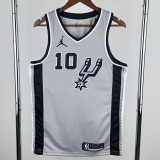 20-21 SA Spurs SOCHAN #10 Grey Top Quality Hot Pressing NBA Jersey (Trapeze Edition) 飞人版
