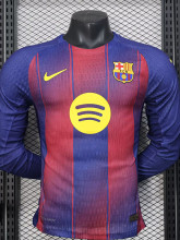 25-26 BAR Home Long Sleeve Player Version Soccer Jersey (长袖球员)