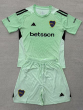 25-26 Boca Juniors Green GoalKeeper Kids Soccer Jersey