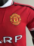 1998-1999 Man Utd Home Player Version Retro Soccer Jersey