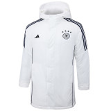 24-25 Germany White Hooded Windbreaker Fabric Cotton Coat #G202