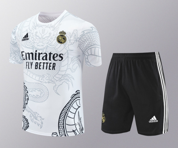 24-25 RMA White Training Short Suit #龙