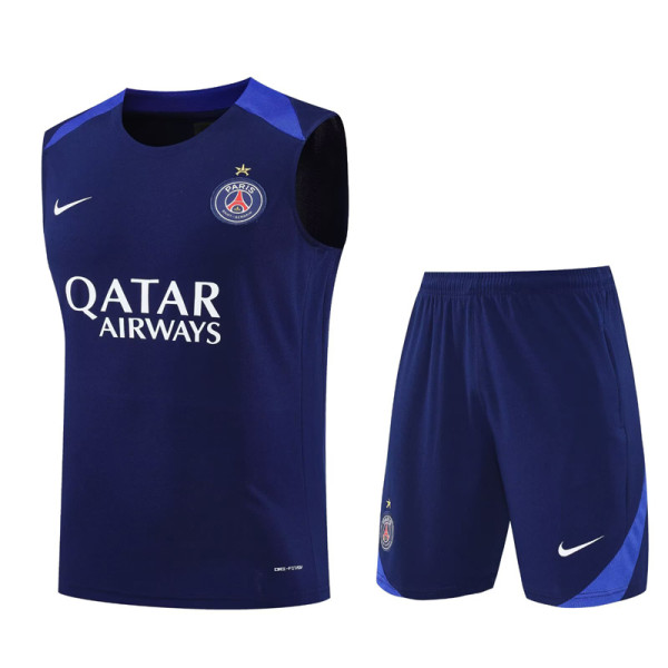 25-26 PSG Royal blue Tank top and shorts suit