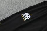 25-26 Marseille Black Hoodie Jacket Tracksuit