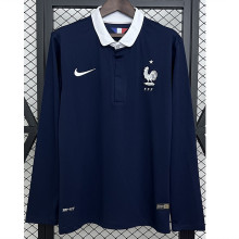 2014 France Home Long Sleeve Retro Soccer Jersey (长袖)