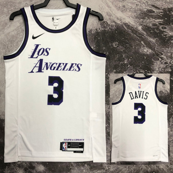 22-23 LAKERS DAVIS #3 White City Edition Top Quality Hot Pressing NBA Jersey