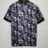 1990 England Away Black Retro Soccer Jersey（带茵宝）