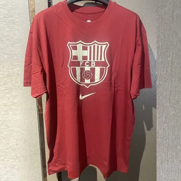 24-25 BAR Brown Red High Quality Casual T-Shirt