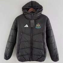 24-25 Newcastle Black Hooded Cotton Coat #棉衣