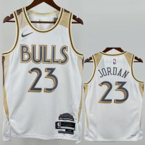 24-25 BULLS JORDAN #23 White City Edition Top Quality Hot Pressing NBA Jersey