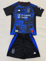 25-26 San Jose Earthquakes Home Kids Soccer Jersey (带章)