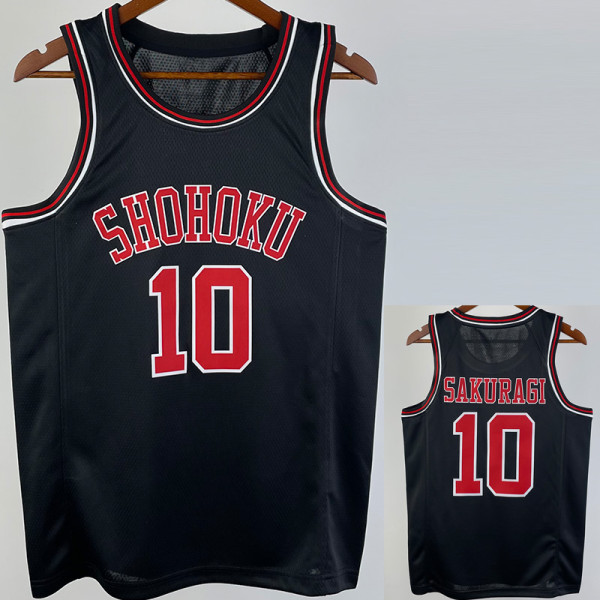 2023 SHOHOKU SAKURAGI #10 Black Top Quality Hot Pressing NBA Jersey