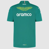 2025 F1 Aston Martin Polo Green Racing Suit(有领)