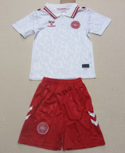 24-25 Denmark Away Kids Soccer Jersey