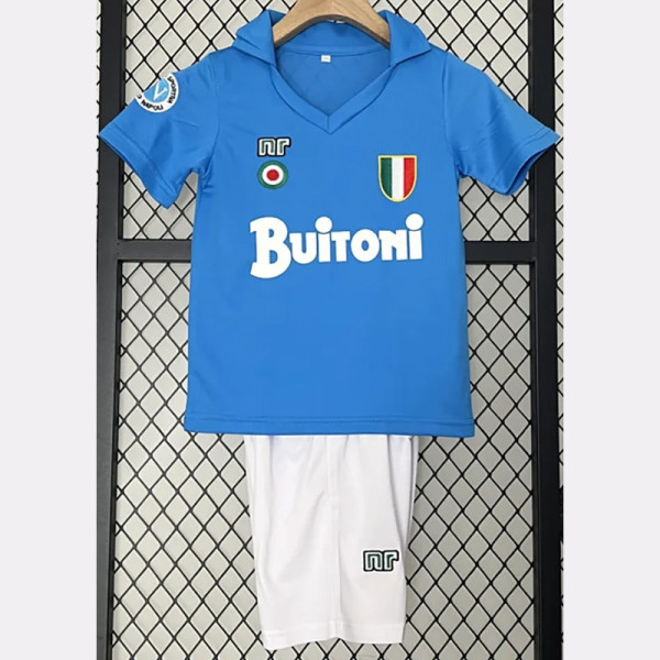 1987-1988 Napoli Home Kids Retro Soccer Jersey