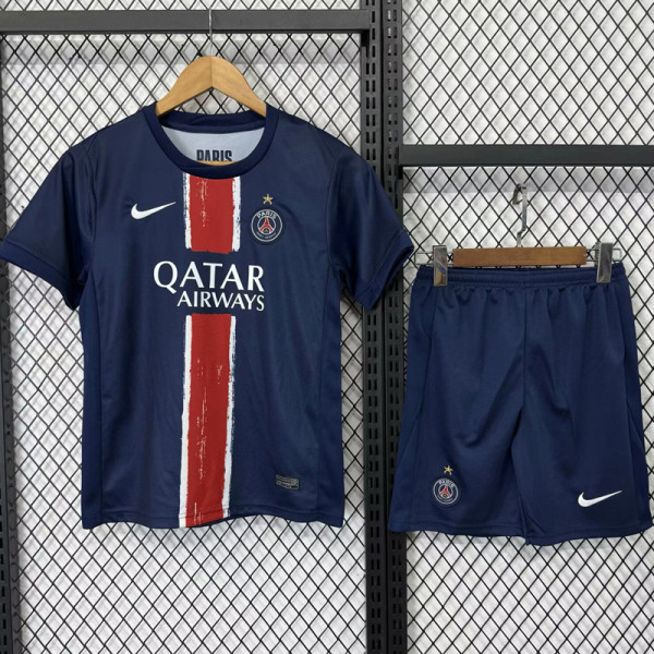 24-25 PSG Home（Have One Stars) Kids Soccer Jersey 前带星