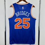 KNICKS BRIDGES #25 Blue Top Quality Hot Pressing NBA Jersey
