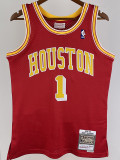 2004-05 ROCKETS McGRADY #1 Red Retro Top Quality Hot Pressing NBA Jersey
