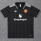 25-26 Man Utd Black Polo Short Sleeve