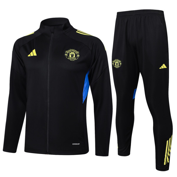 25-26 Man Utd Black Jacket Tracksuit # A2526(绿标)