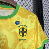 24-25 Brazil Special Edition Yellow Training Soccer Jersey (耶稣)