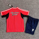25-26 Man Utd Red Casual Edition Kids Baseball Jersey