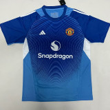 25-26 Man Utd Blue Goalkeeper Fans Soccer Jersey