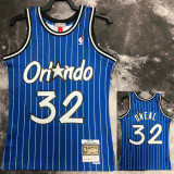 1995 Magic O'NEAL #32 Blue Retro Top Quality Hot Pressing NBA Jersey