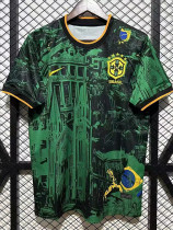 24-25 Brazil Green Black Special Edition Fans Soccer Jersey