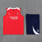 25-26 PSG Jordan Red Tank top and shorts suit