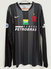 2007 Flamengo GoalKeeper Black Long Sleeve Retro Soccer Jersey (长袖)