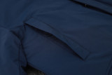 24-25 Marseille Royal Blue Hooded Windbreaker Fabric Cotton Coat #G244(橙标)