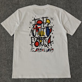 25-26 BAR White High Quality Casual T-Shirt #圆领涂鸦