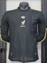 25-26 Mexico Gold Cup Black Long Sleeve Player Version Soccer Jersey (长袖球员)