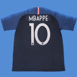 2018 France Home Long Sleeve Retro Soccer Jersey