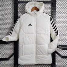 23-24 AD White Hooded Cotton Coat Black Edge (黑色边) 棉衣