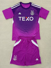 25-26 Aberdeen Purple Goalkeeper Kids Soccer Jersey