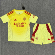 25-26 ARS Light Yellow GoalKeeper Kids Soccer Jersey