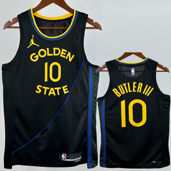 24-25 WARRIORS BUTLERIII #10 Black Top Quality Hot Pressing NBA Jersey (Trapeze Edition) 飞人版