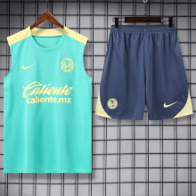 24-25 Club America Light green Tank top and shorts suit