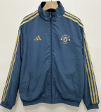 24-25 Man Utd Blue & Black Double Sided Windbreaker (双面风衣)