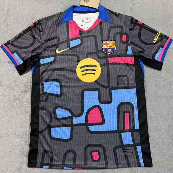 25-26 BAR Grey Black Special Edition Fans Training Shirts