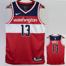 22-23 Wizards POOLE #13 Red Top Quality Hot Pressing NBA Jersey