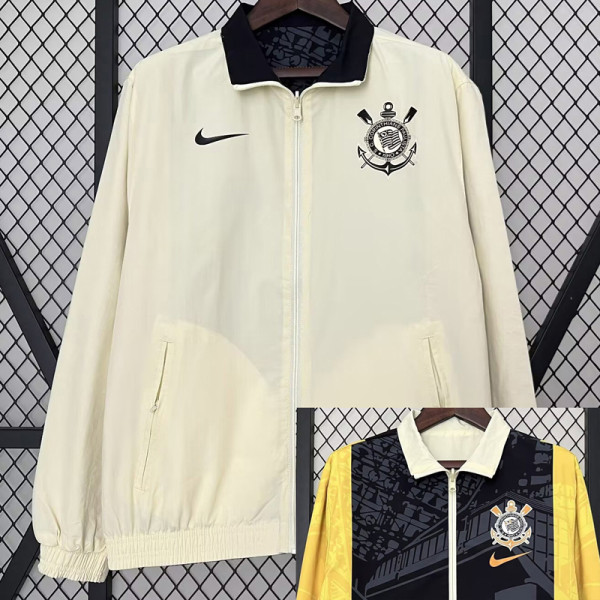 24-25 Corinthians khaki & Black Double Sided Windbreaker (双面风衣)