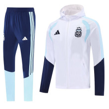 25-26 Argentina White Hoodie Jacket Tracksuit