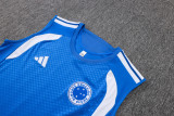 26-27 Cruzeiro Fancy blue Tank top and shorts suit #D26006
